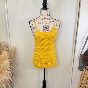 Yellow Ruched Women's Top size Large